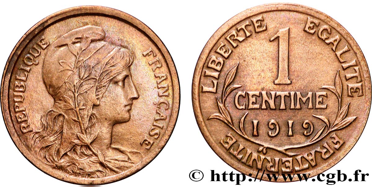 1 centime Daniel-Dupuis 1919 Paris F.105/18 SUP
