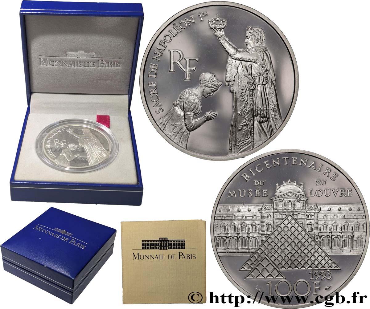 Belle Épreuve 100 francs sacre de Napoléon 1er 1993 F.1625 2 SPL