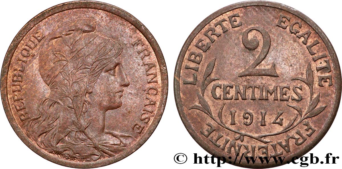 2 centimes Daniel-Dupuis 1914 Paris F.110/17 MS