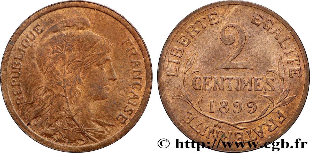 2 centimes Daniel-Dupuis 1899 Paris F.110/3 SUP62