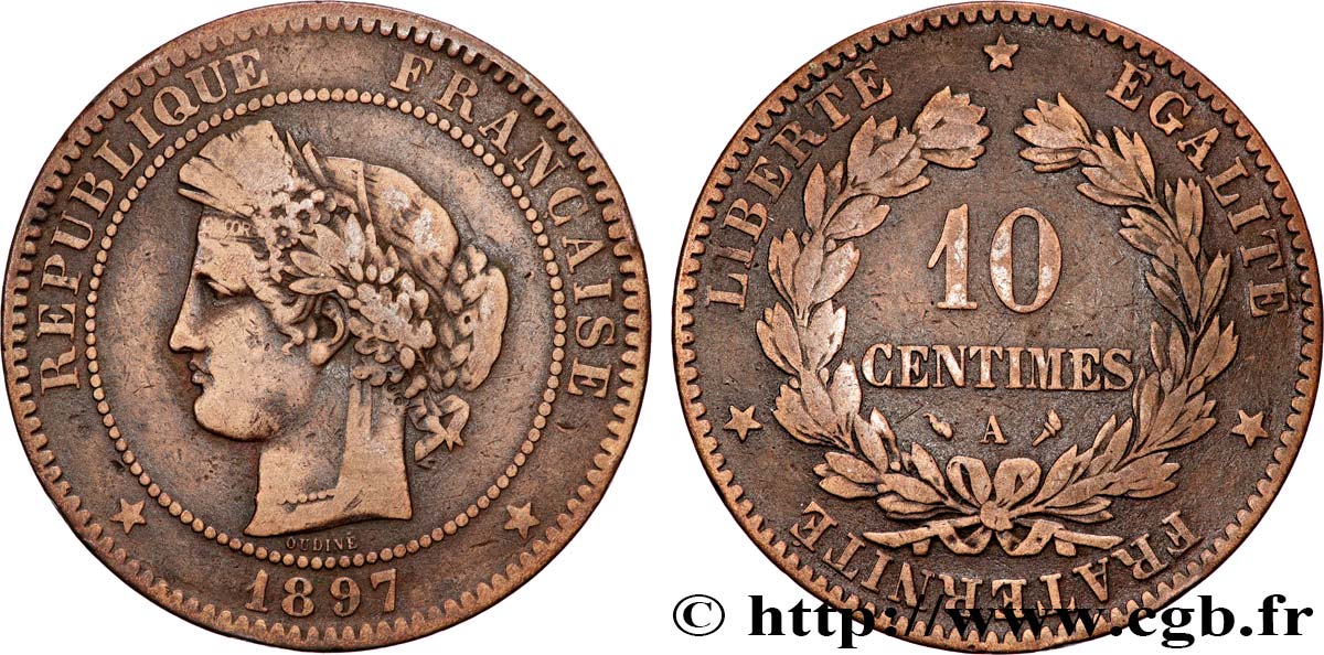 10 centimes Cérès 1897 Paris F.135/44 TB