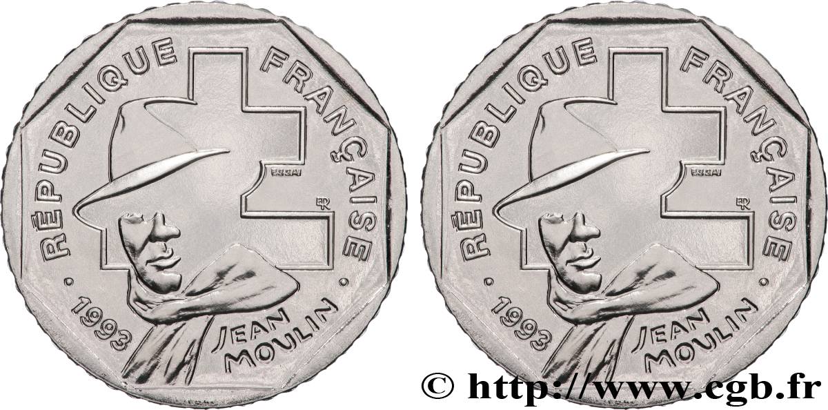 Essai de 2 francs Jean Moulin 1993 F.273/1 FDC