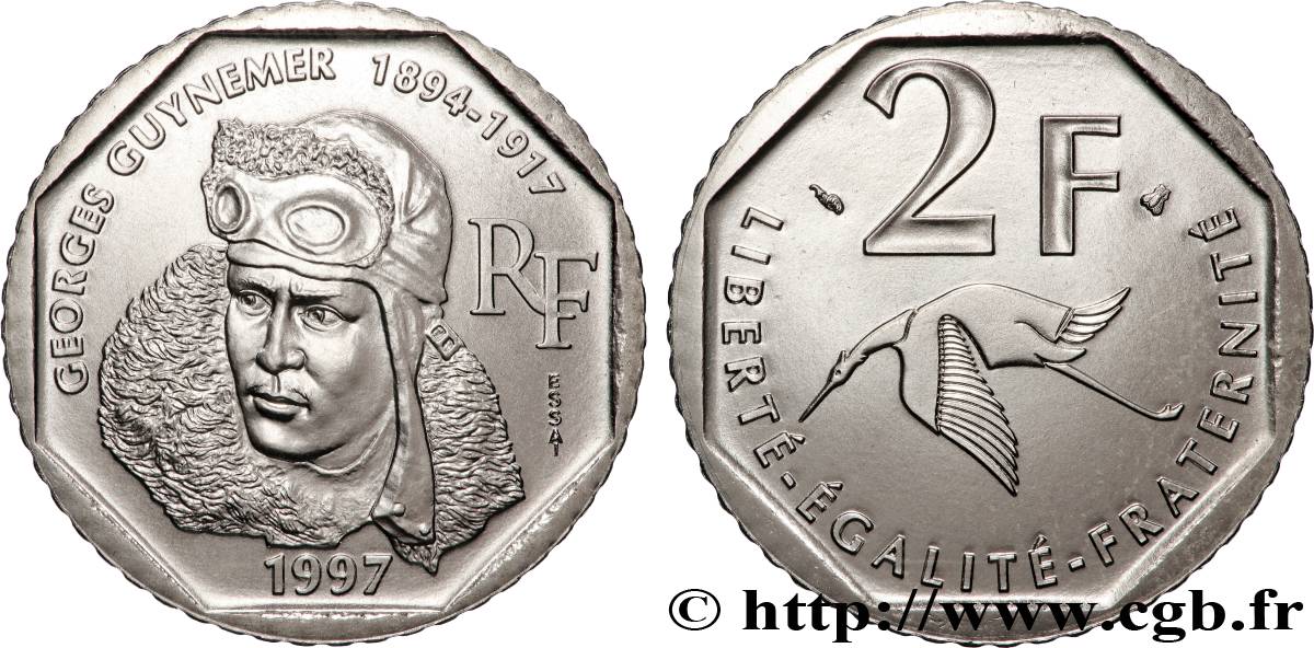 Essai de 2 francs Georges Guynemer 1997 Pessac F.275/1 SPL64