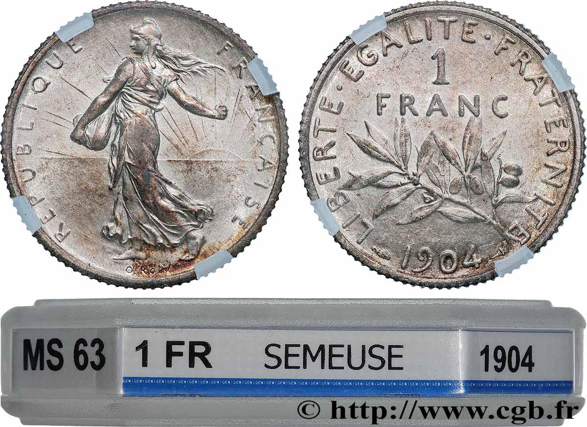 1 franc Semeuse 1904 Paris F.217/9 MS63 GENI