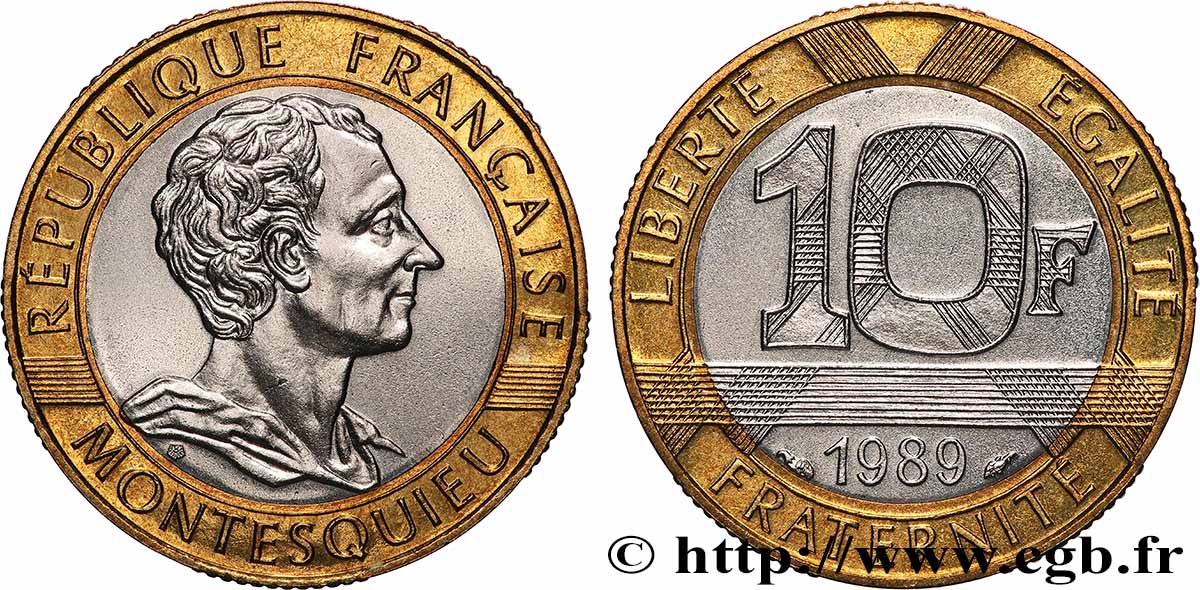 10 francs Montesquieu 1989  F.376/2 MS
