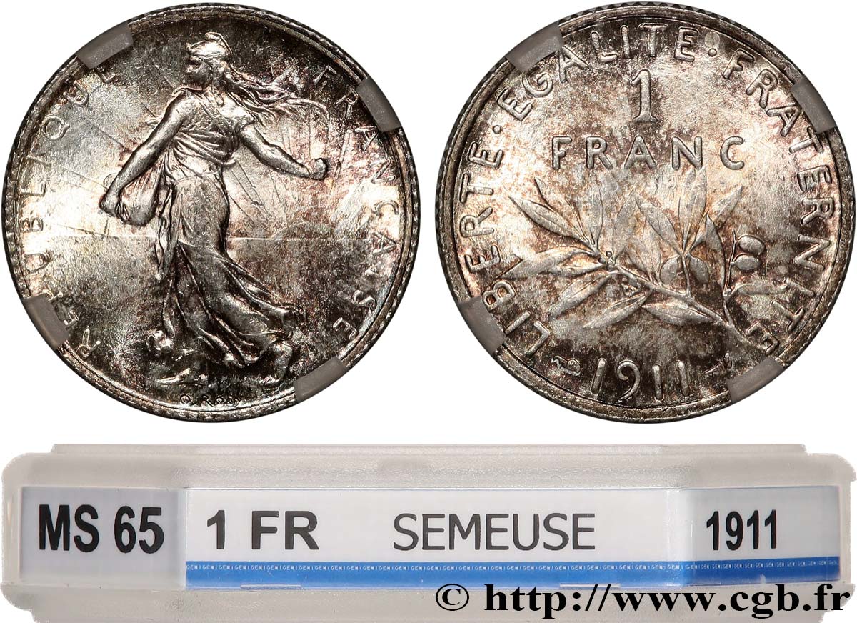1 franc Semeuse 1911 Paris F.217/16 FDC65 GENI