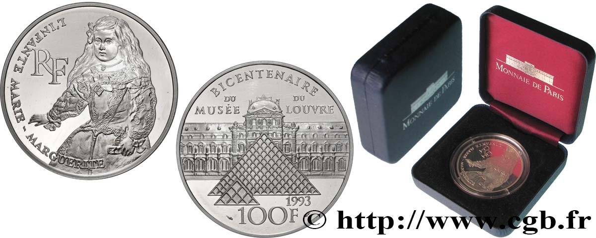 Belle Epreuve Argent 100 francs - Infante Marie-Marguerite 1993 F.1626 2 MS