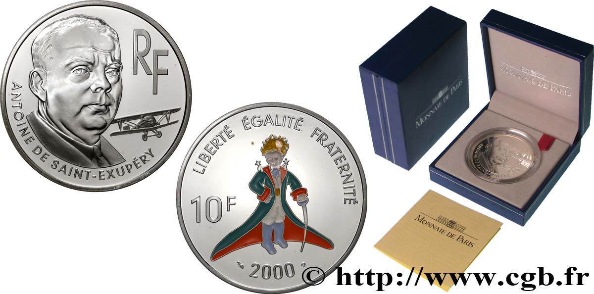 Belle Épreuve 10 francs - Antoine de Saint-Exupéry 2000 Paris F5.1320 1 SUP
