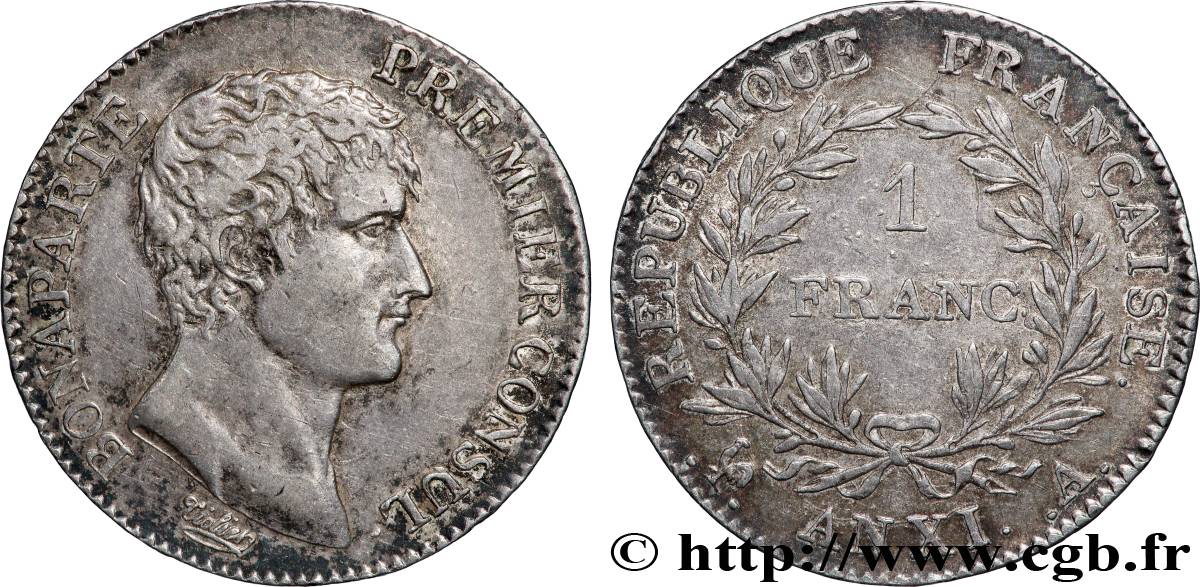1 franc Bonaparte Premier Consul 1803 Paris F.200/1 TB+