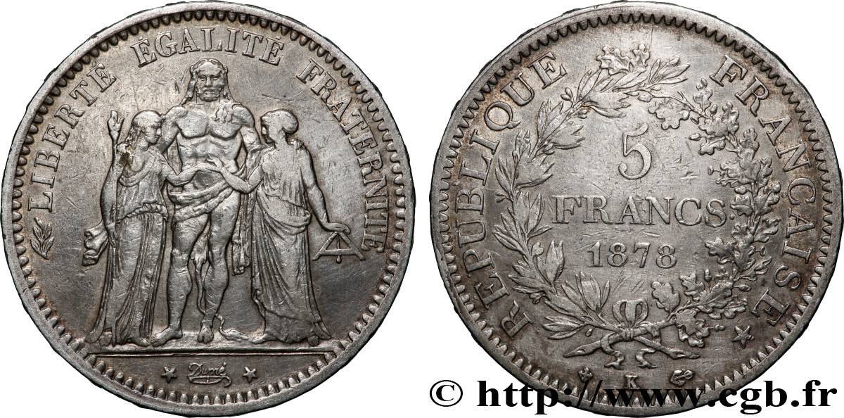 5 francs Hercule 1878 Bordeaux F.334/23 TTB