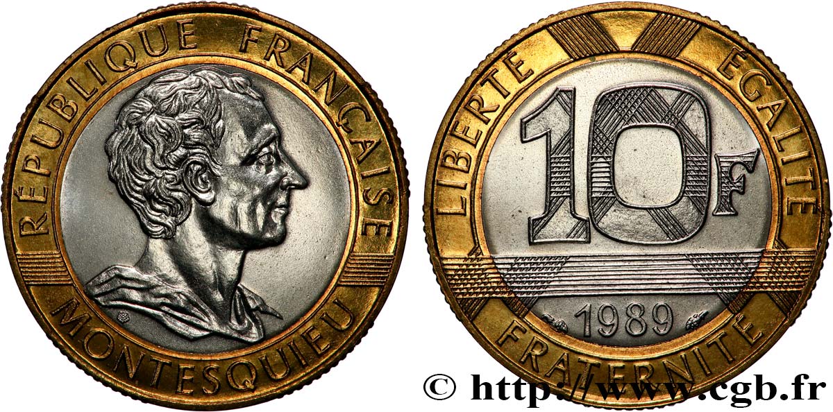 10 francs Montesquieu 1989 F.376/2 FDC