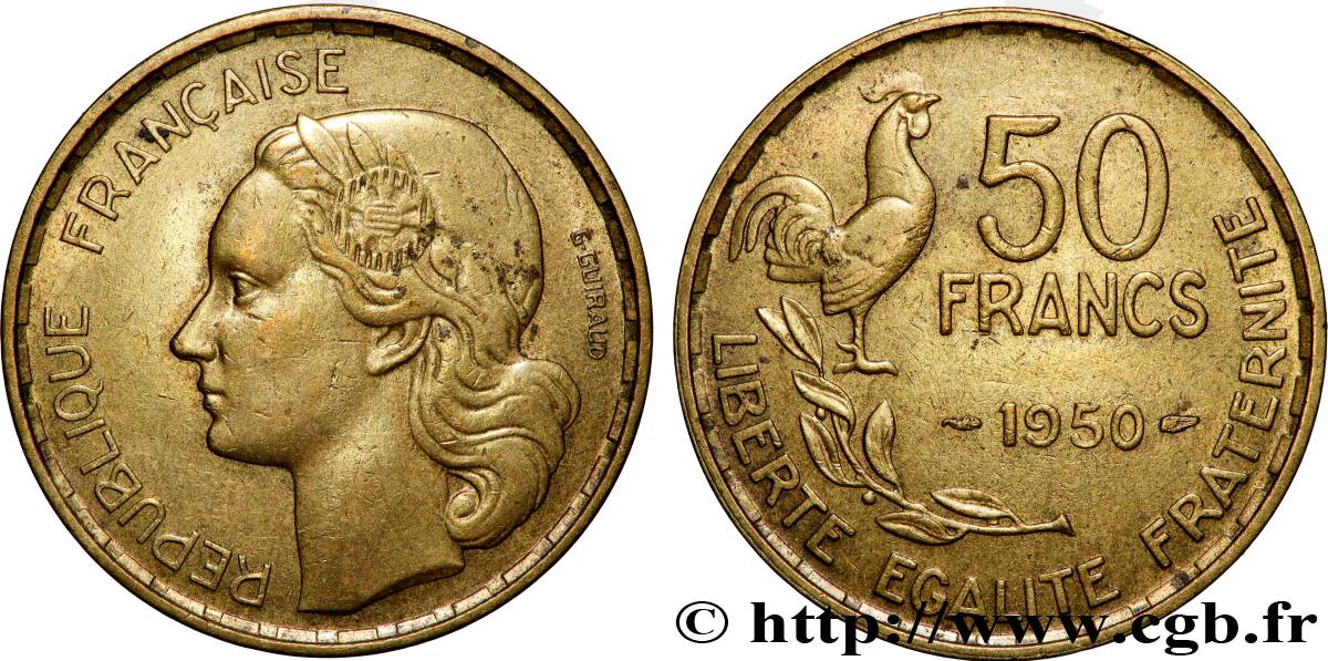 50 francs Guiraud 1950 F.425/3 TTB+
