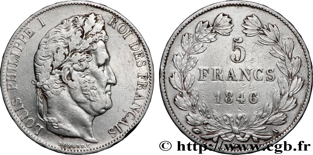 5 francs IIIe type Domard 1846 Paris F.325/10 TTB