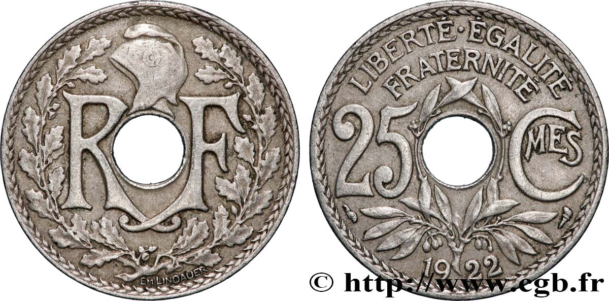 25 centimes Lindauer 1922 F.171/6 TTB+