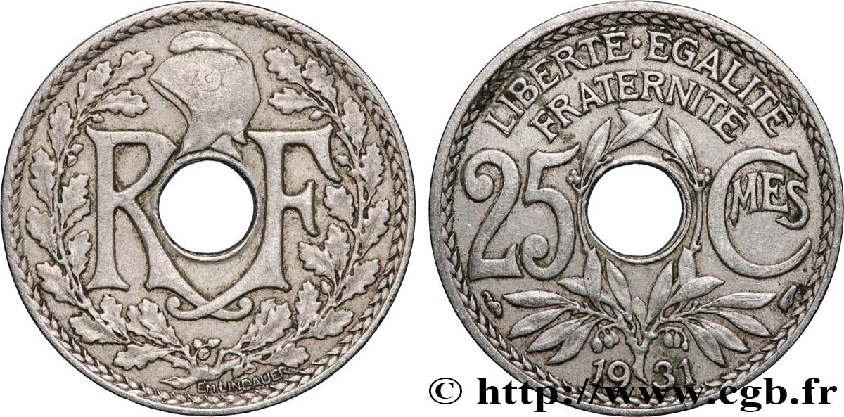 25 centimes Lindauer 1931 F.171/15 TTB+