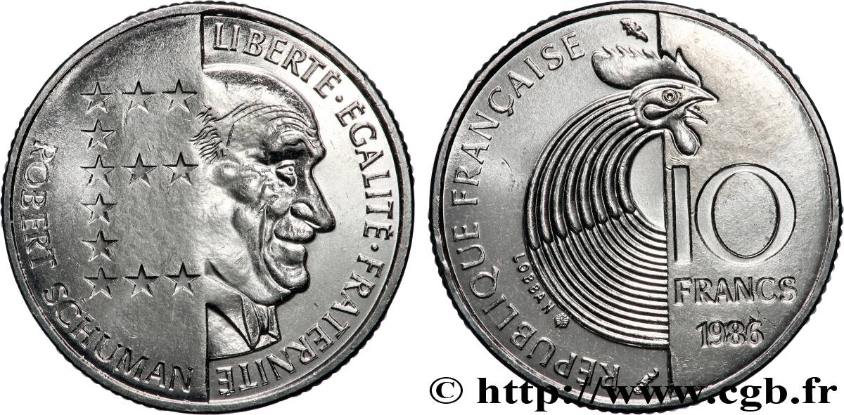 10 francs Robert Schuman 1986 Pessac F.374/2 fST