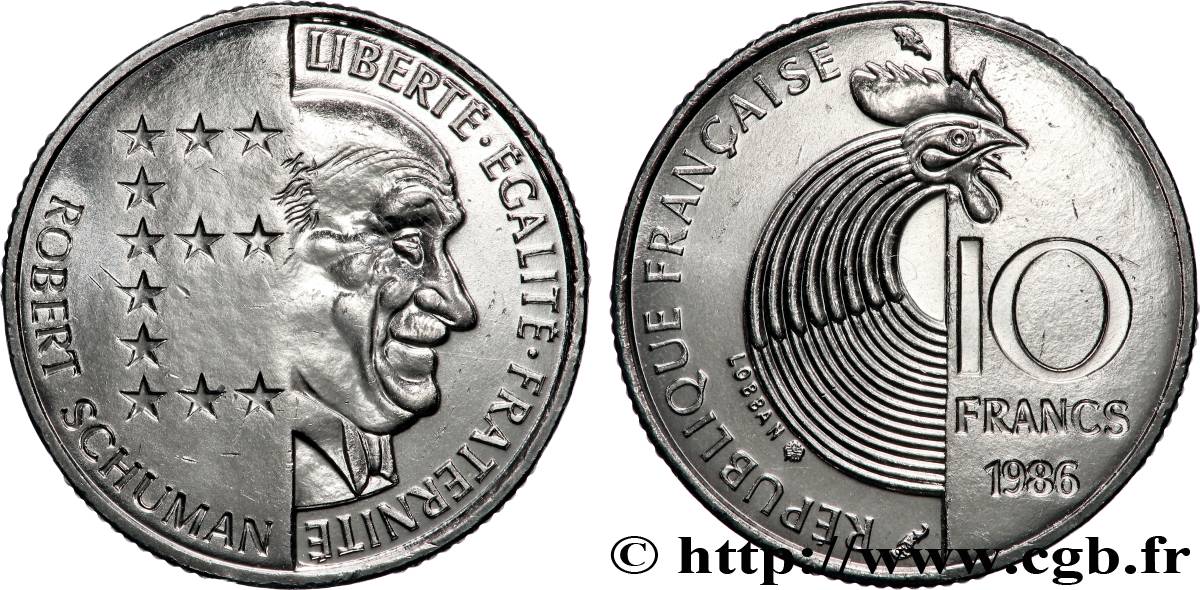 10 francs Robert Schuman 1986 Pessac F.374/2 SC