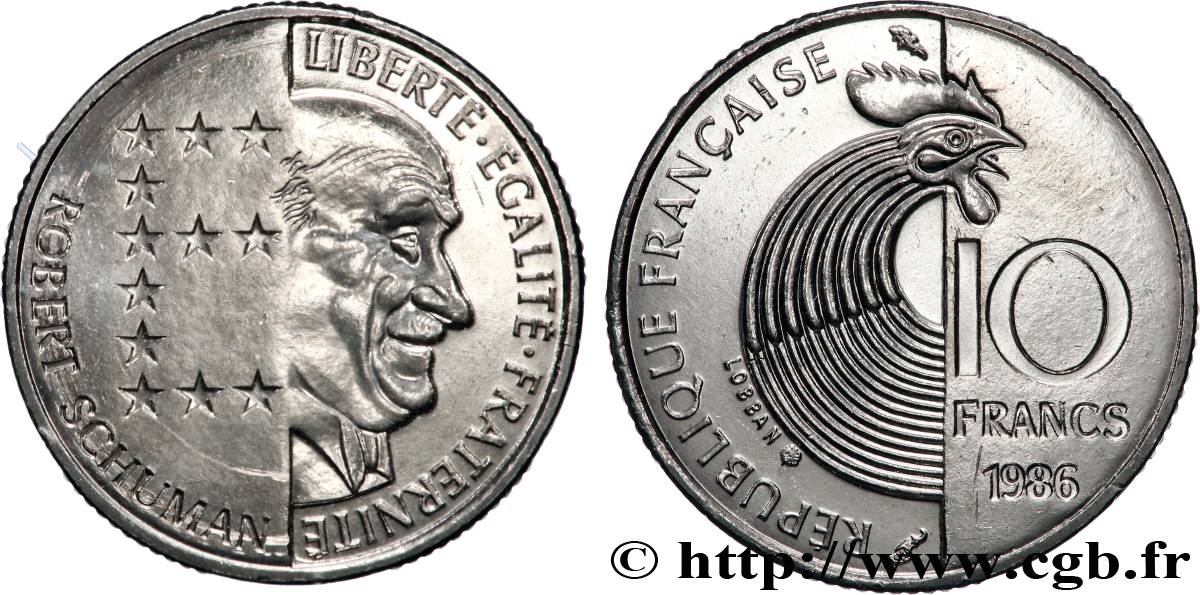 10 francs Robert Schuman 1986 Pessac F.374/2 SPL