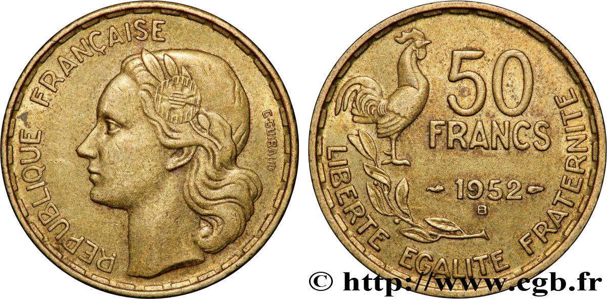 50 francs Guiraud 1952 Beaumont-le-Roger F.425/9 fVZ