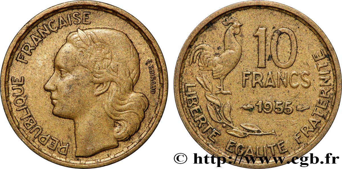 10 francs Guiraud 1955 F.363/12 TTB+