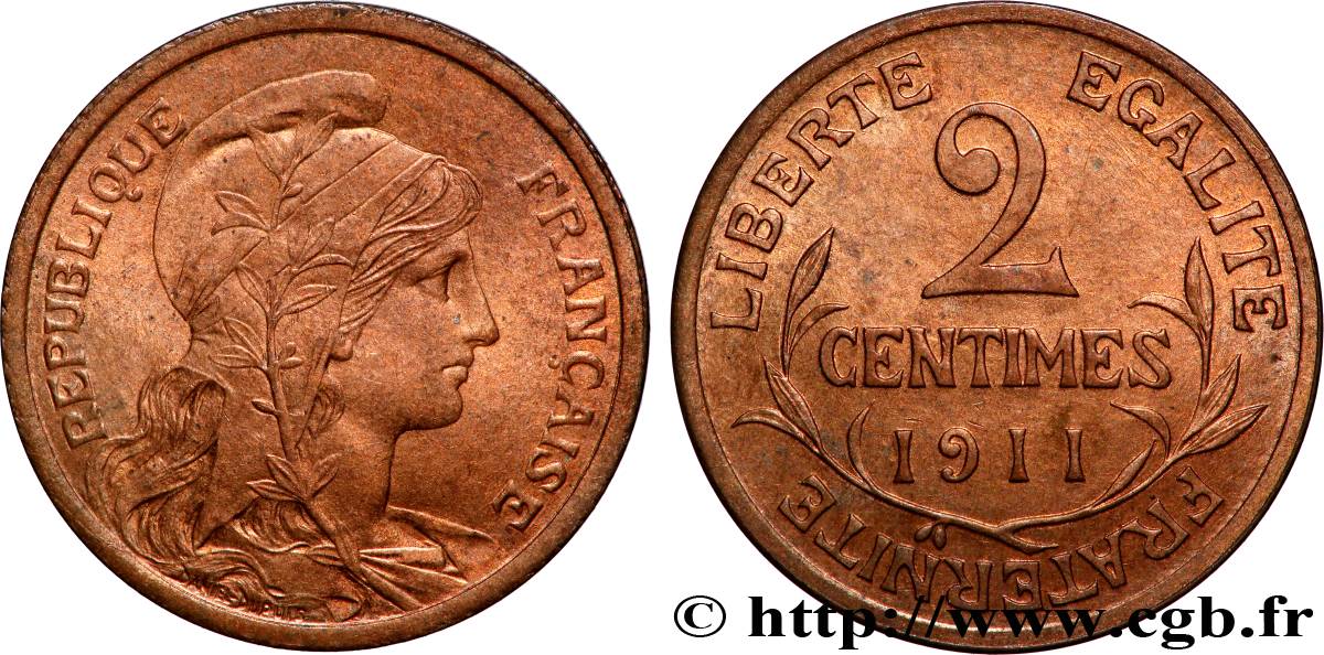 2 centimes Daniel-Dupuis 1911 Paris F.110/14 AU