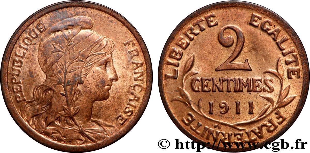 2 centimes Daniel-Dupuis 1911 Paris F.110/14 VZ