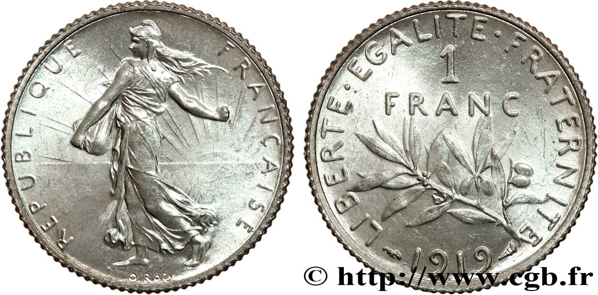 1 franc Semeuse 1919 Paris F.217/25 FDC65 