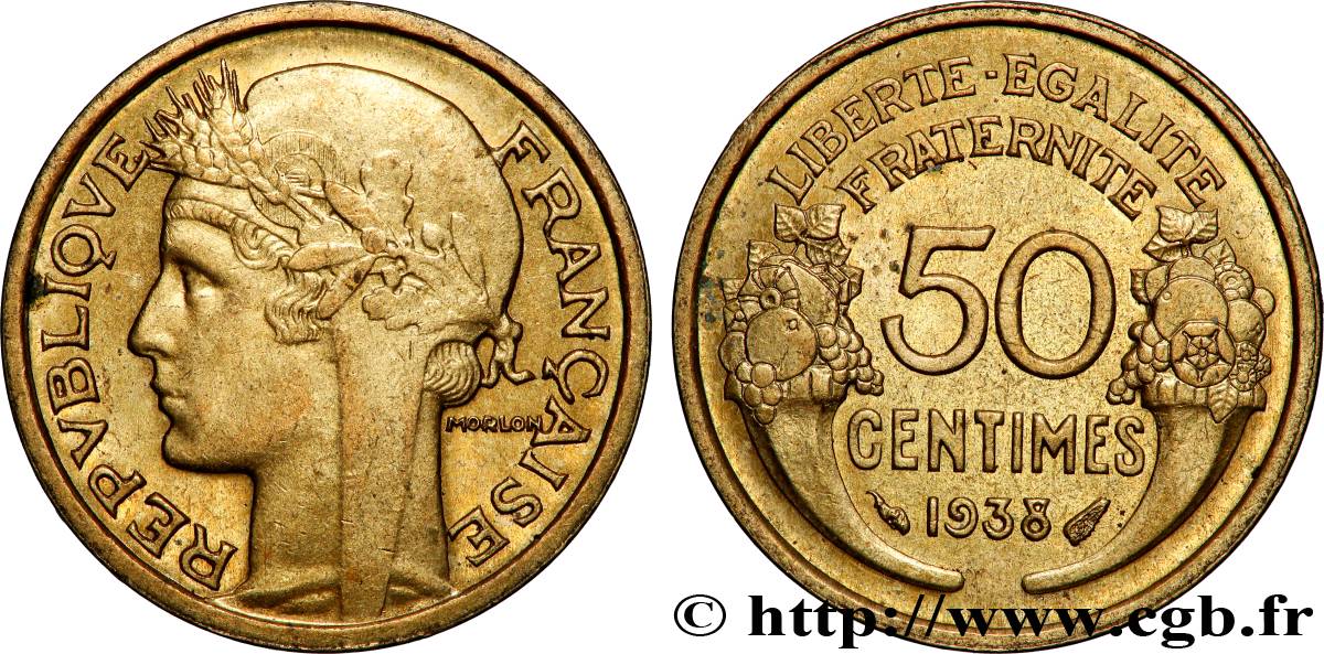 50 centimes Morlon 1938 F.192/14 MS