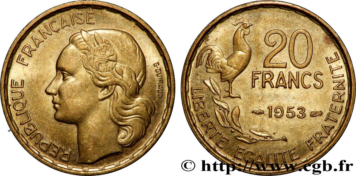 20 francs G. Guiraud 1953 F.402/11 VZ+