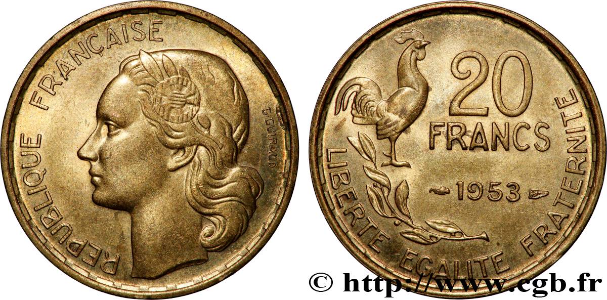 20 francs G. Guiraud 1953 F.402/11 VZ+