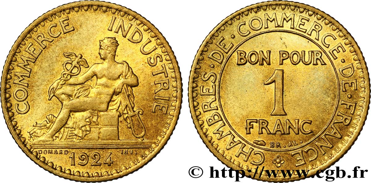 1 franc Chambres de Commerce 1924 Paris F.218/6 SPL63
