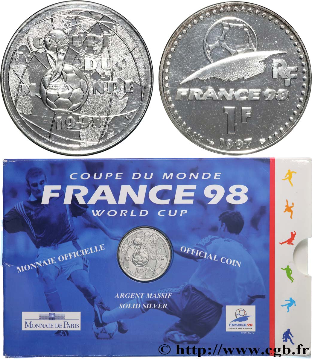 Brillant Universel 1 franc Coupe du Monde de Football 1998 1997 F.1003 1 FDC