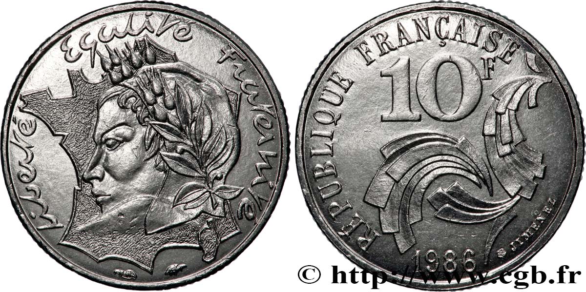 10 francs Jimenez 1986 F.373/2 SUP+