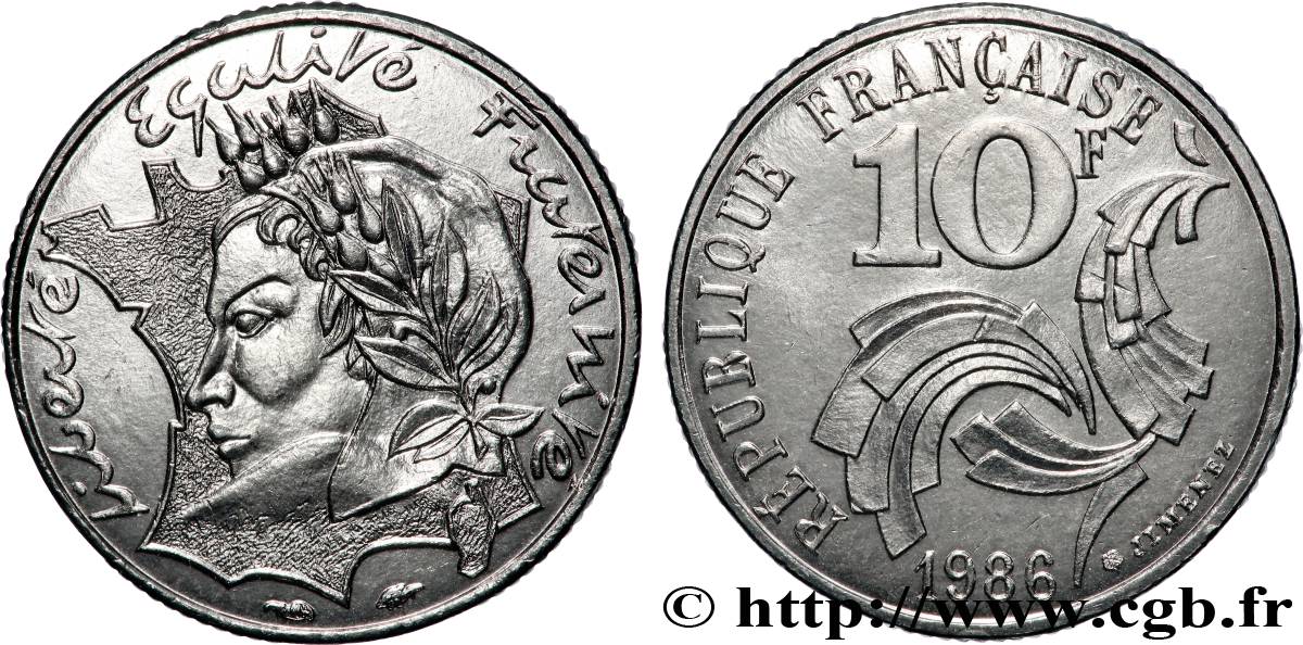 10 francs Jimenez 1986 F.373/2 SUP+