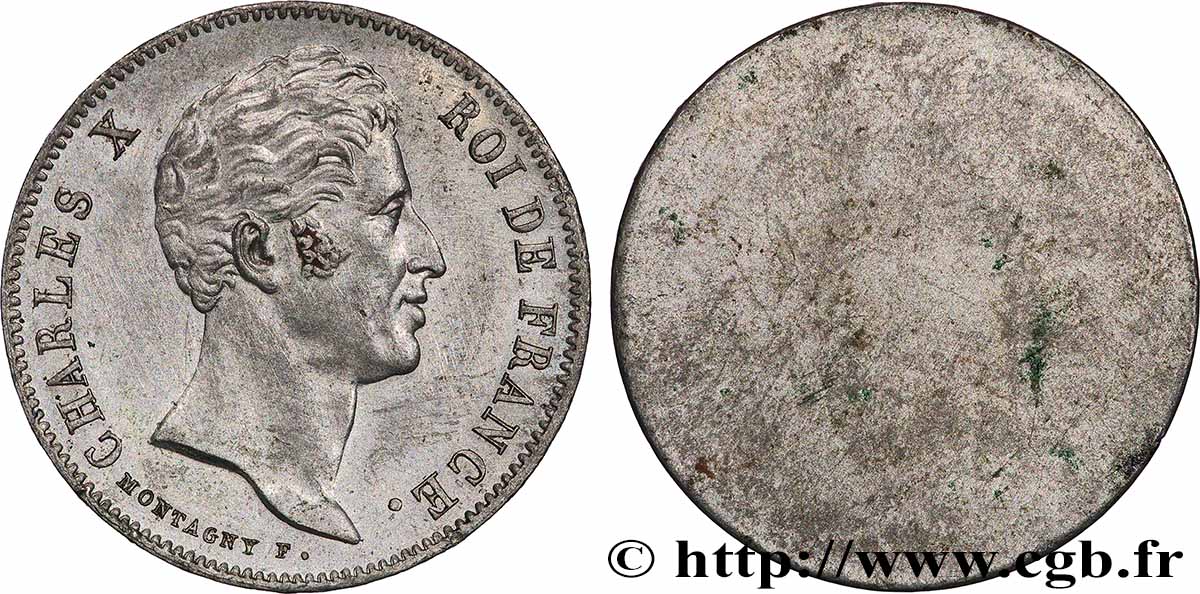 Épreuve uniface d’avers de 40 francs par Montagny n.d. Paris T.T.3061 2 SUP