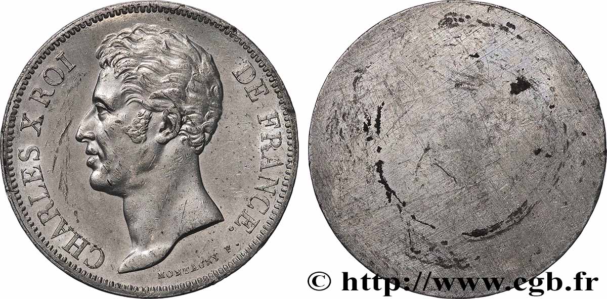 Épreuve uniface d’avers de 5 francs par Montagny n.d. Paris T.T.3036 2 TTB+