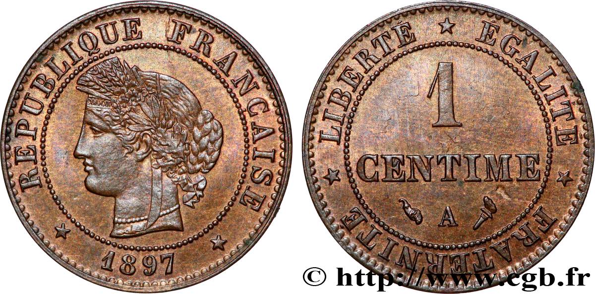 1 centime Cérès 1897 Paris F.104/24 VZ+