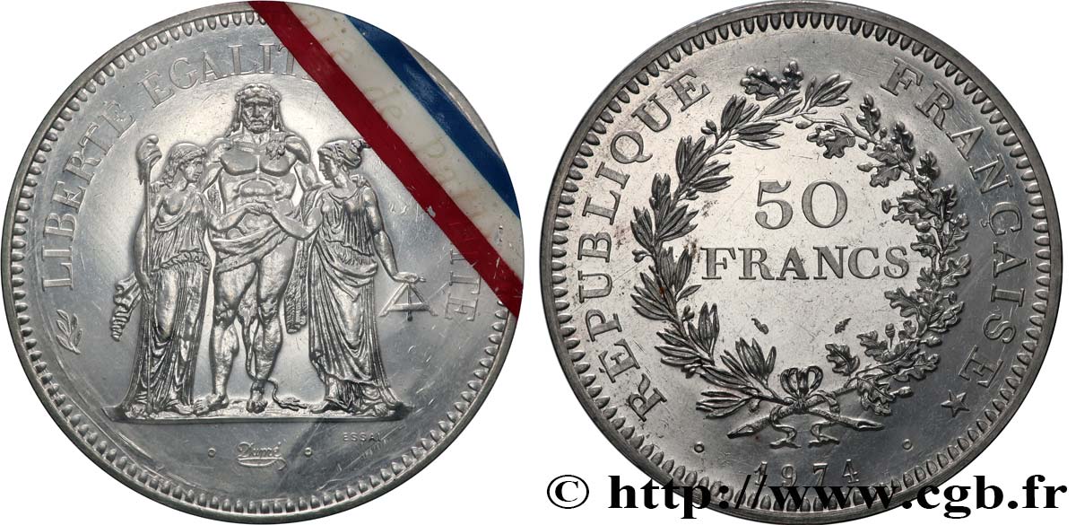 Essai de 50 francs Hercule 1974 Pessac F.427/1 FDC