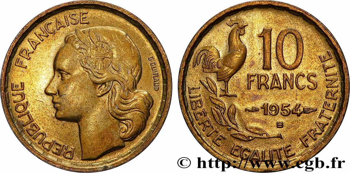 10 francs Guiraud 1954 Beaumont-Le-Roger F.363/11 SPL64