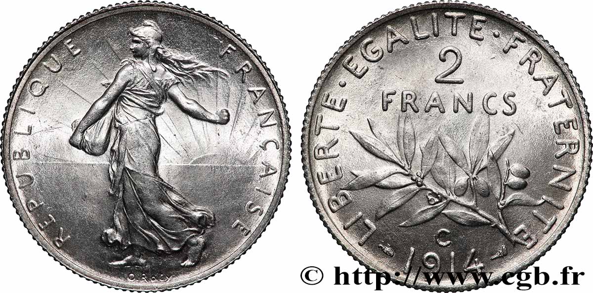 2 francs Semeuse 1914 Castelsarrasin F.266/16 FDC65