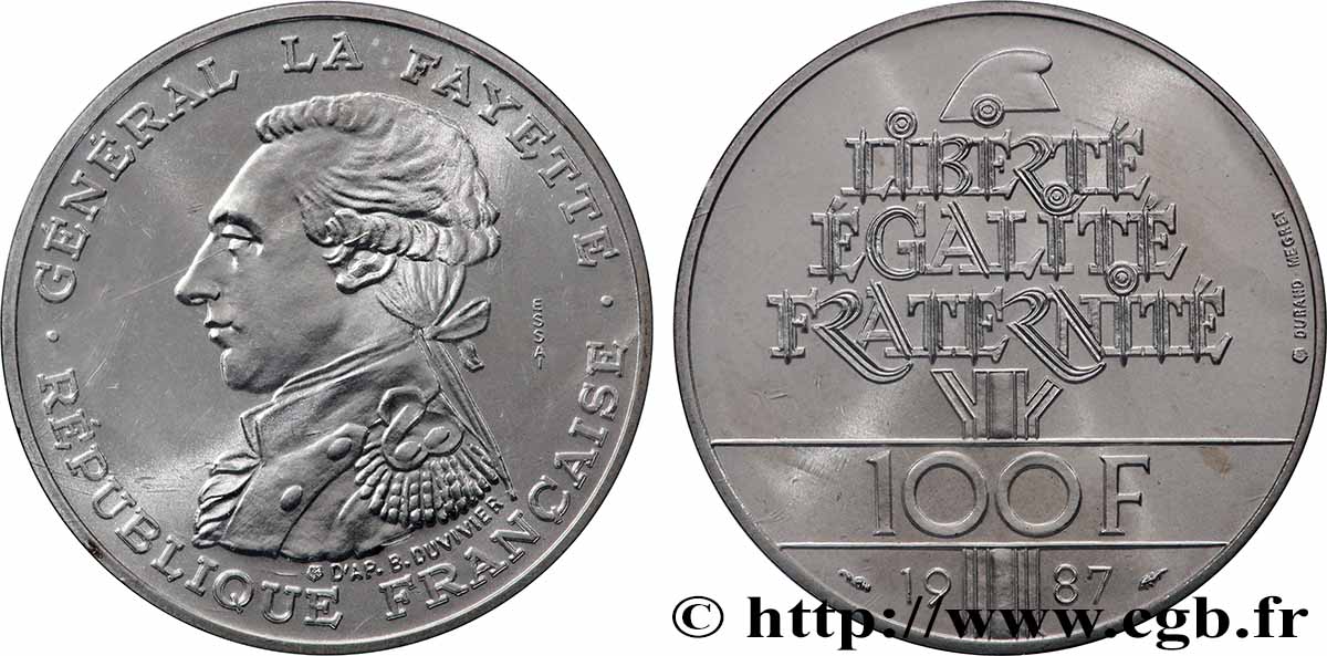 Essai de 100 francs Égalité - La Fayette 1987 Pessac F.455/1 MS