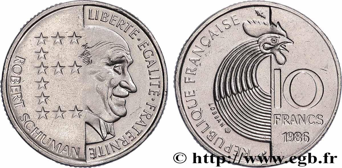 10 francs Robert Schuman 1986 Pessac F.374/2 fST