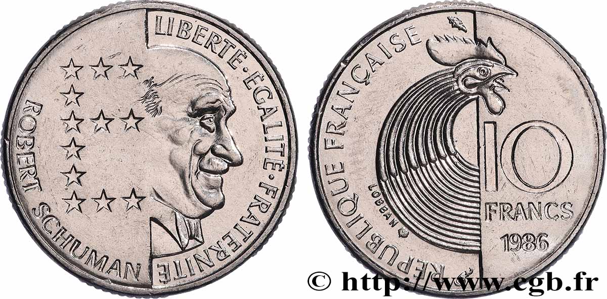 10 francs Robert Schuman 1986 Pessac F.374/2 MS
