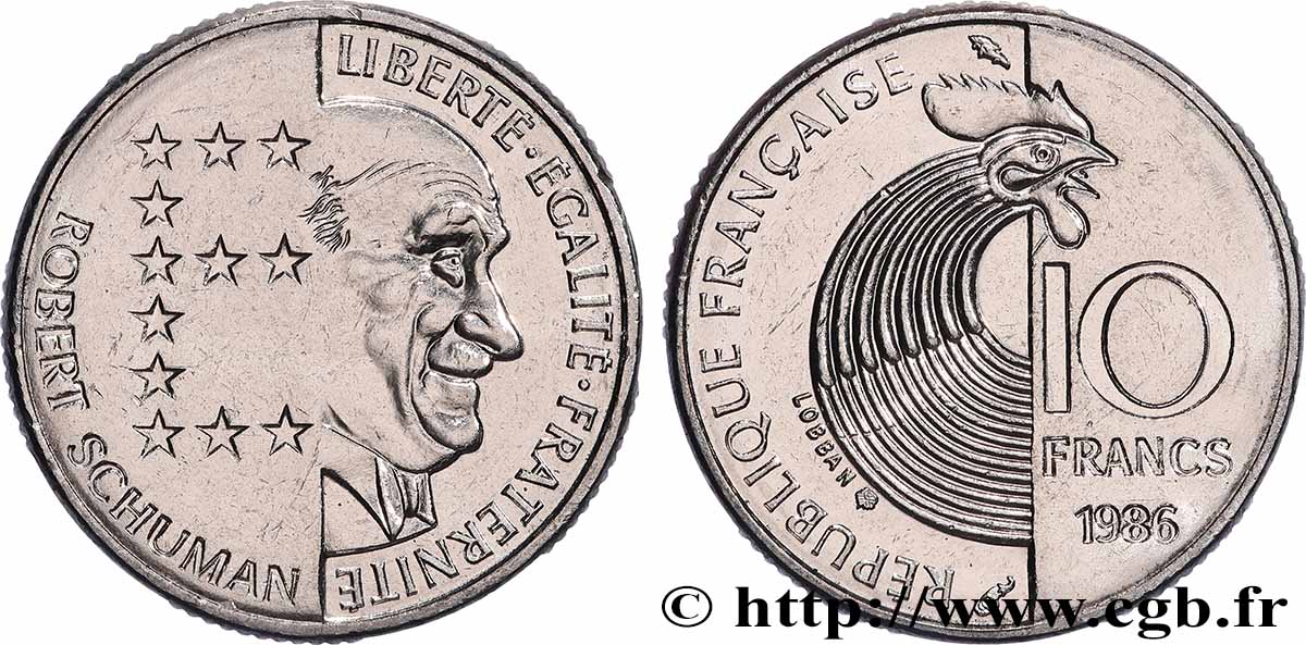10 francs Robert Schuman 1986 Pessac F.374/2 MS