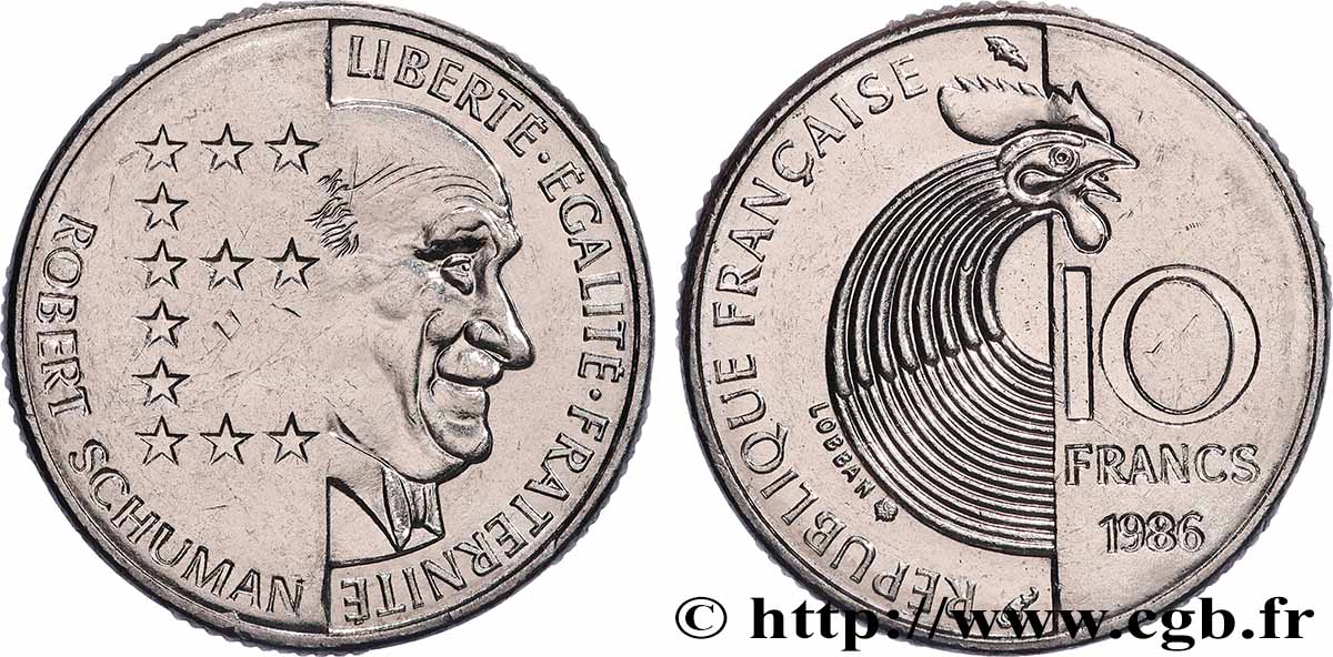 10 francs Robert Schuman 1986 Pessac F.374/2 fST