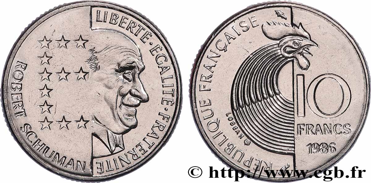 10 francs Robert Schuman 1986 Pessac F.374/2 fST