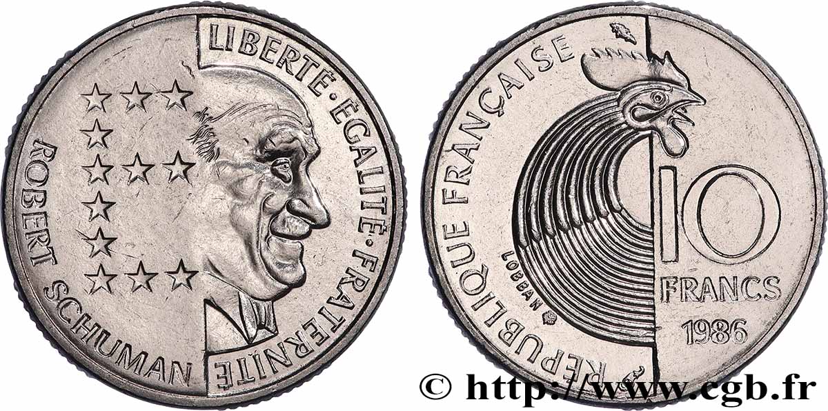 10 francs Robert Schuman 1986 Pessac F.374/2 MS