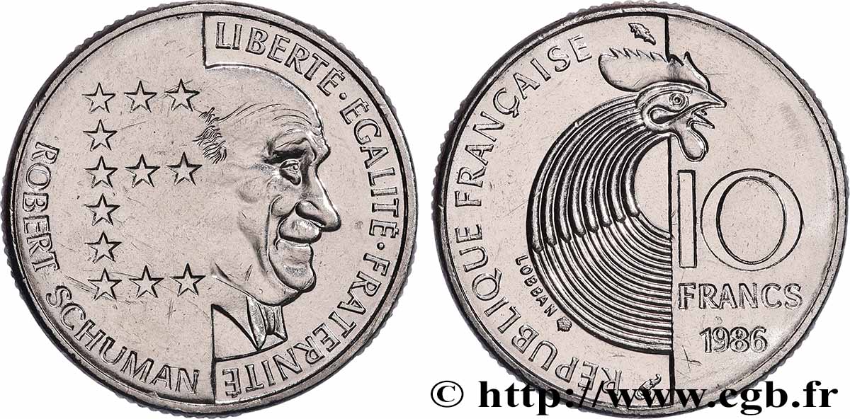 10 francs Robert Schuman 1986 Pessac F.374/2 MS