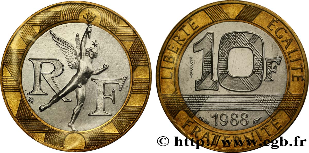 Essai de 10 francs Génie de la Bastille 1988 Pessac F.375/1 FDC70