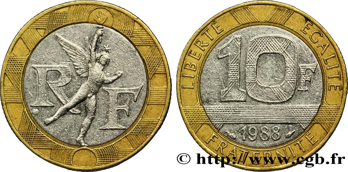 10 francs Génie de la Bastille 1988 Pessac F.375/2 TTB45 